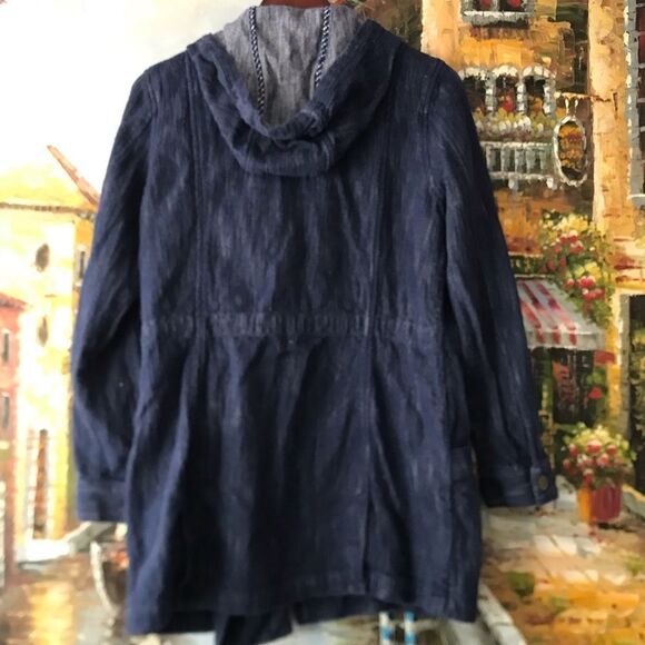 #21 Cabi Blue Zip Hooded Jacket Style 5100 EUC - Picture 4 of 16